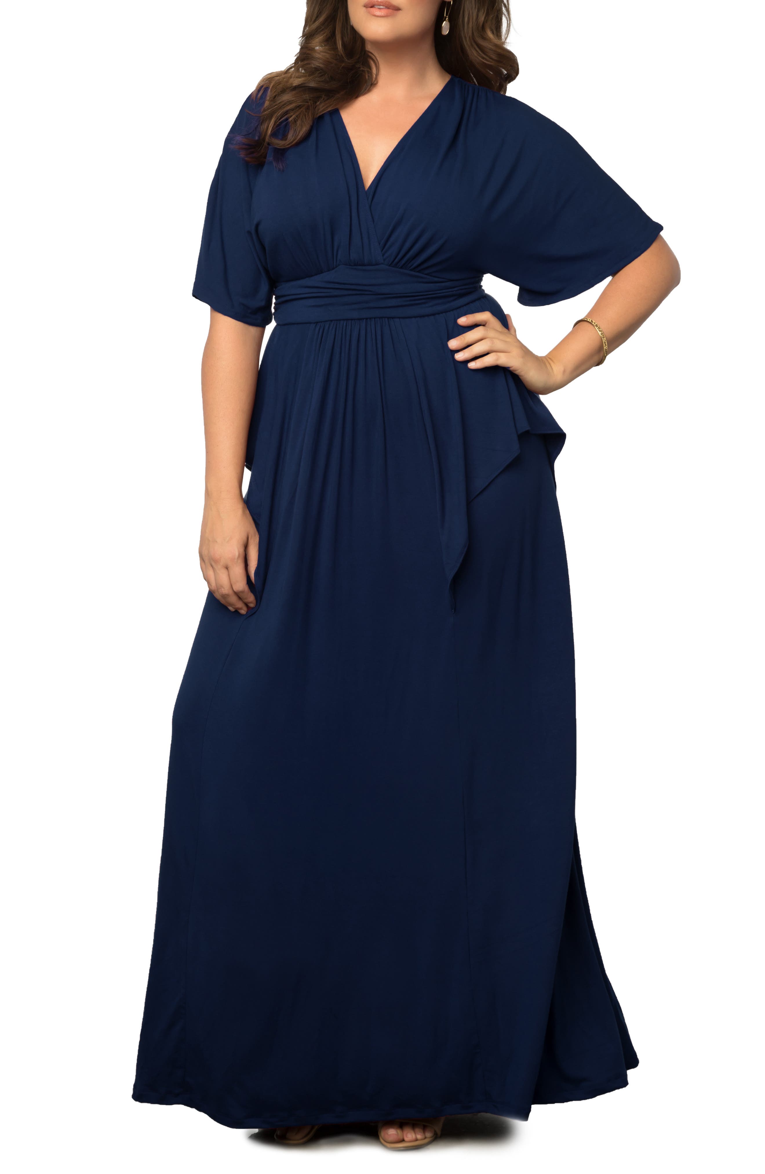 navy blue plus size dress